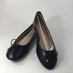 NIB!! Monroe & Main Bow Ballet Flat; Black; sz 8.5